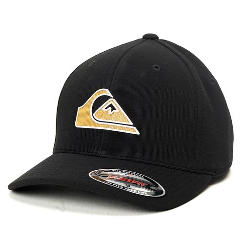 Bone Masculino Quiksilver Textured High Logo Flexfit PRETO-Q911A0388- -1-